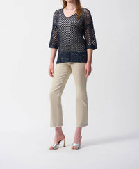 Joseph Ribkoff - Stitch Sweater With Sequins