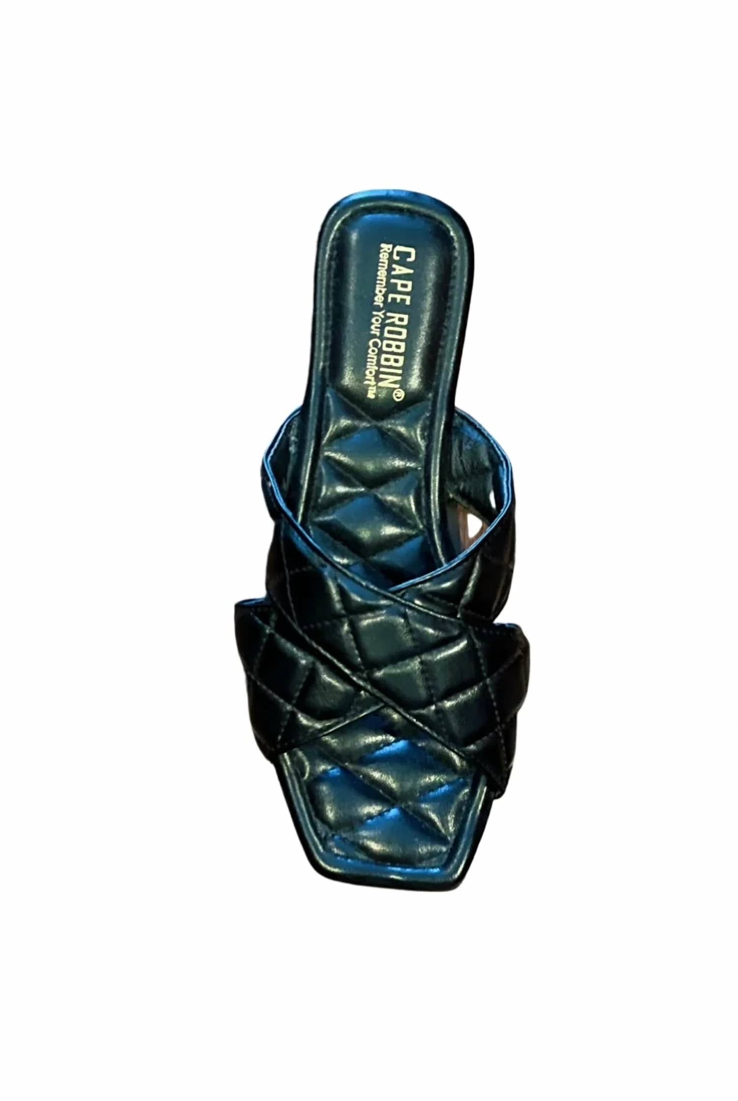 Cape Robbin - Women's Alanis Criss Cross Quilted Band Sandal