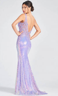 Colette By Mon Cheri - Iridescent Sequins Fit And Flare Gown