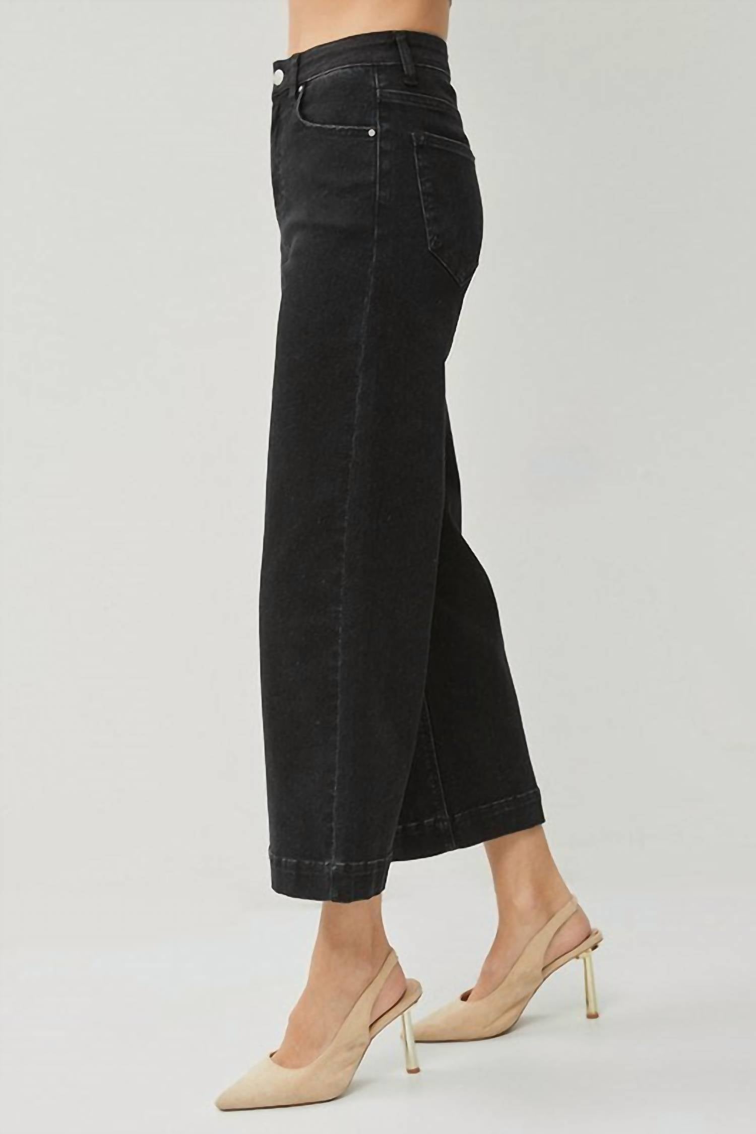 Risen - Jones Cropped Wide Leg Jeans