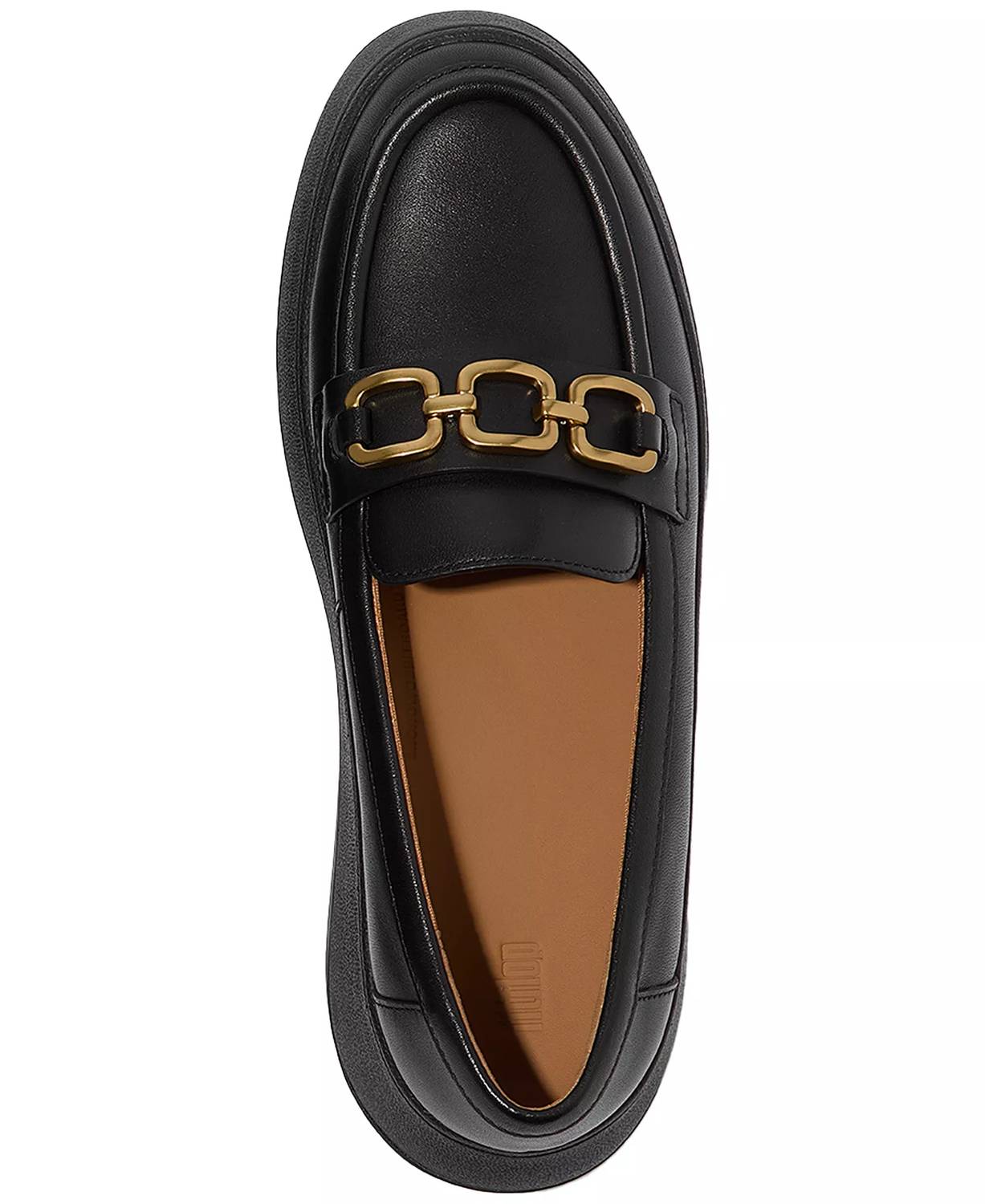 Fitflop - Women's F-mode Square-chain Leather Loafers