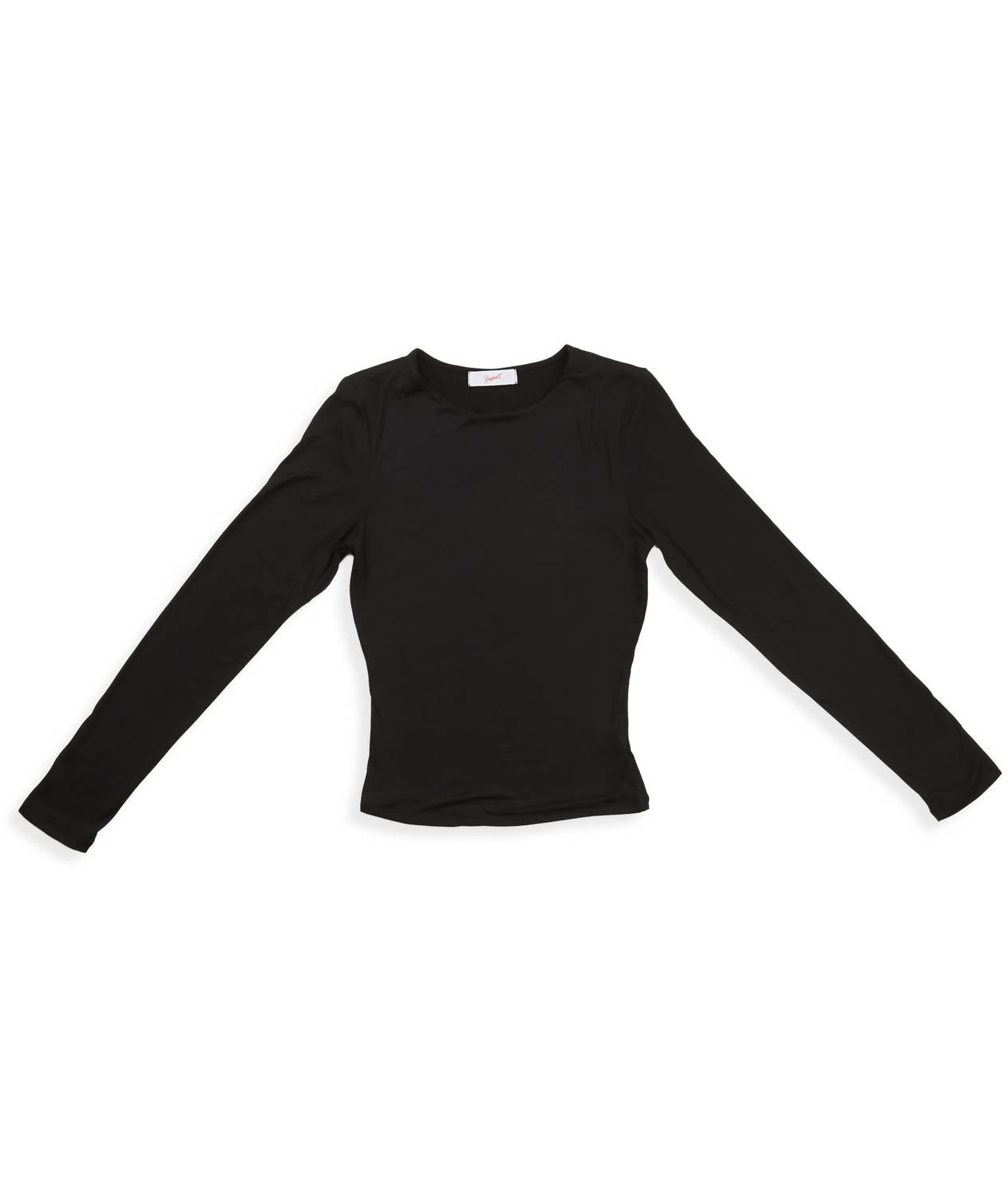 8apart Junior Women's Kylie Long Sleeve Double Layer Top in black - women's long sleeve top