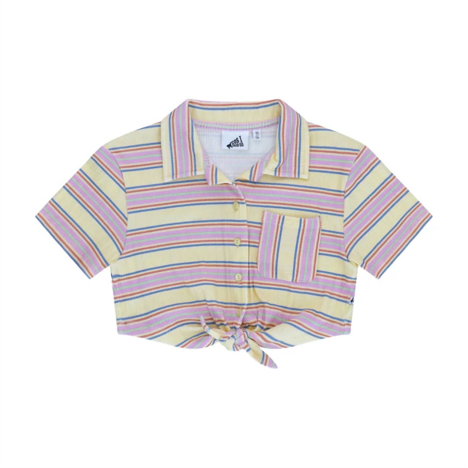 Cos I Said So - Girl's Knot Striped Rib Shirt