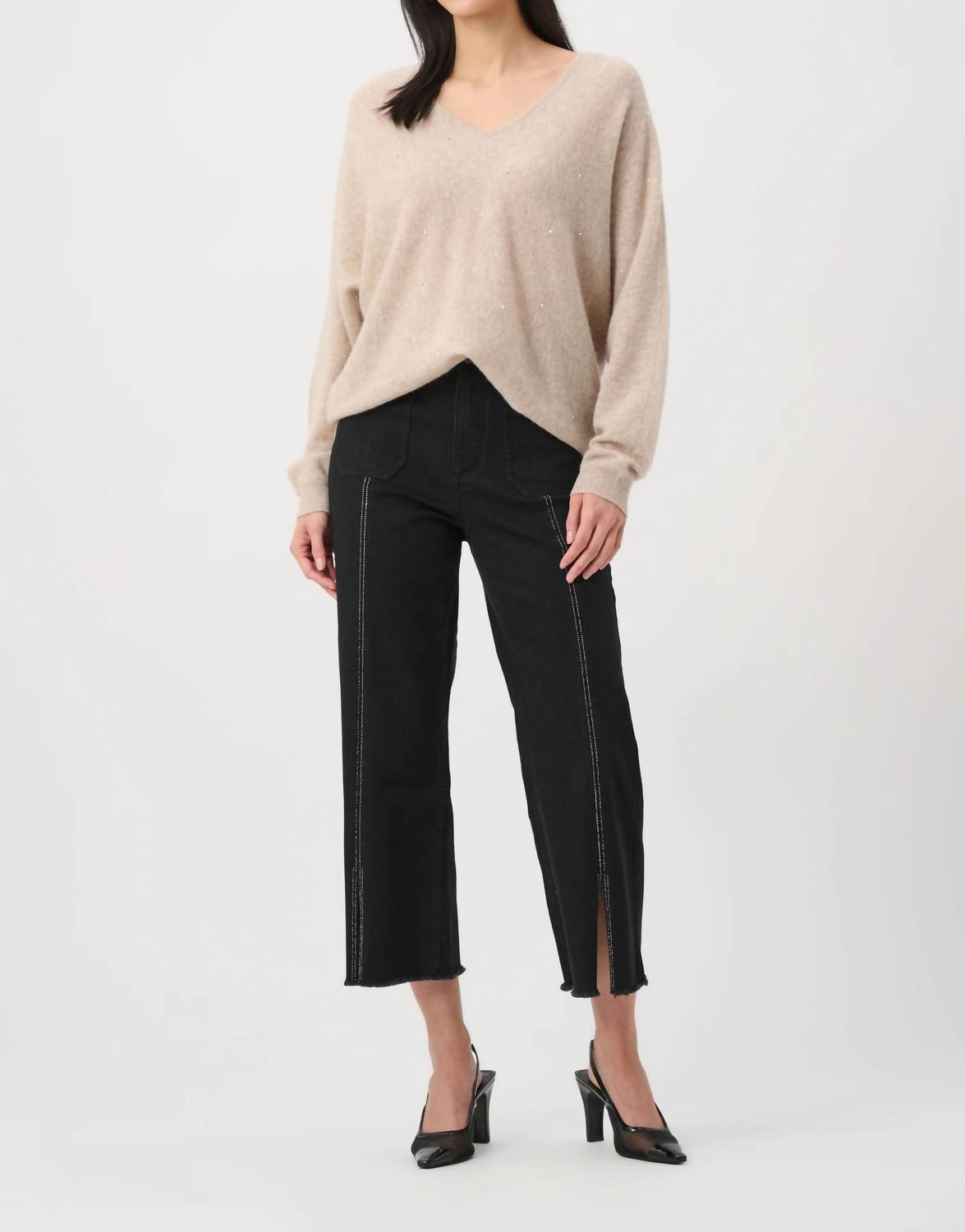 Joseph Ribkoff - Culotte Jeans With Embellished Front Seam Style