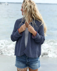 Wooden Ships - Heart Back Chunky Cotton Cardigan
