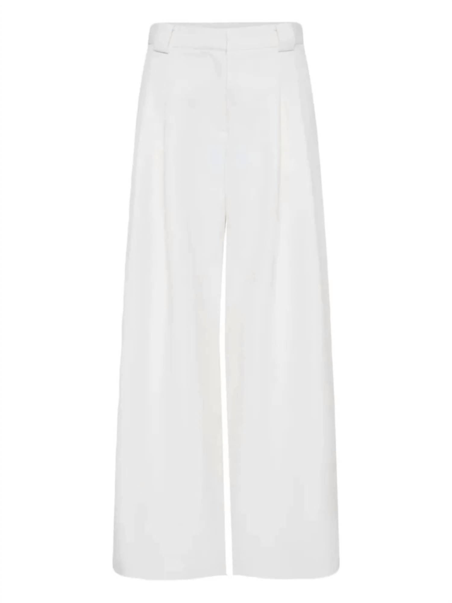 St. Agni - Twill Wide Leg Pleat Pants