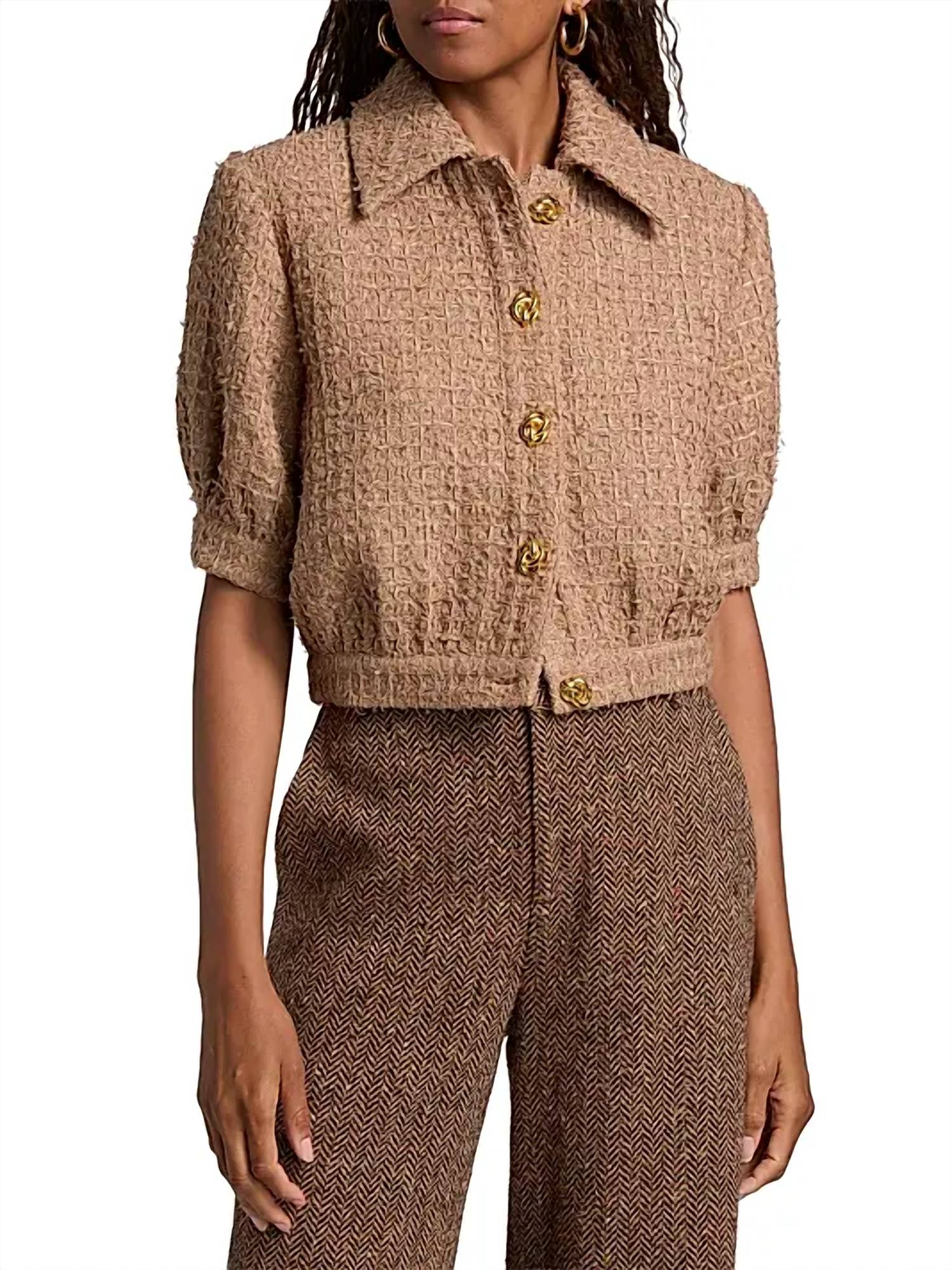 L'Agence - Cove Cropped Tweed Jacket