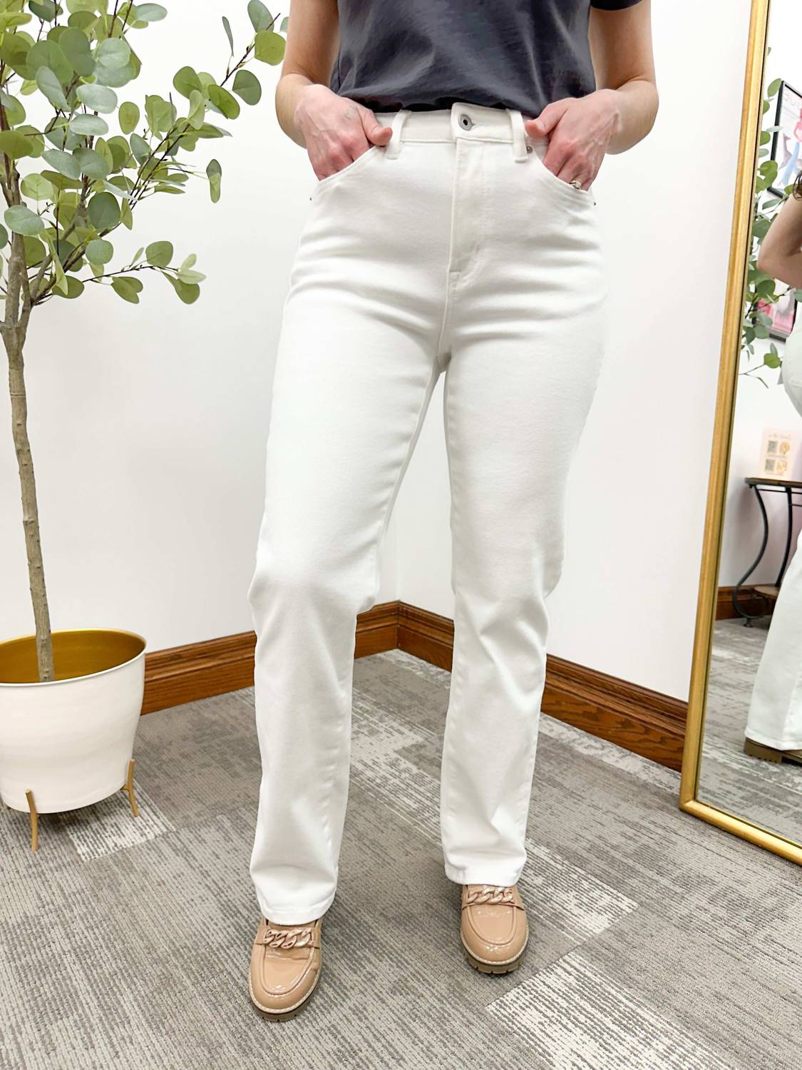 Mica Denim - High Rise Straight Leg Jeans