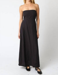 Olivaceous - Raina Stripe Strapless Dress