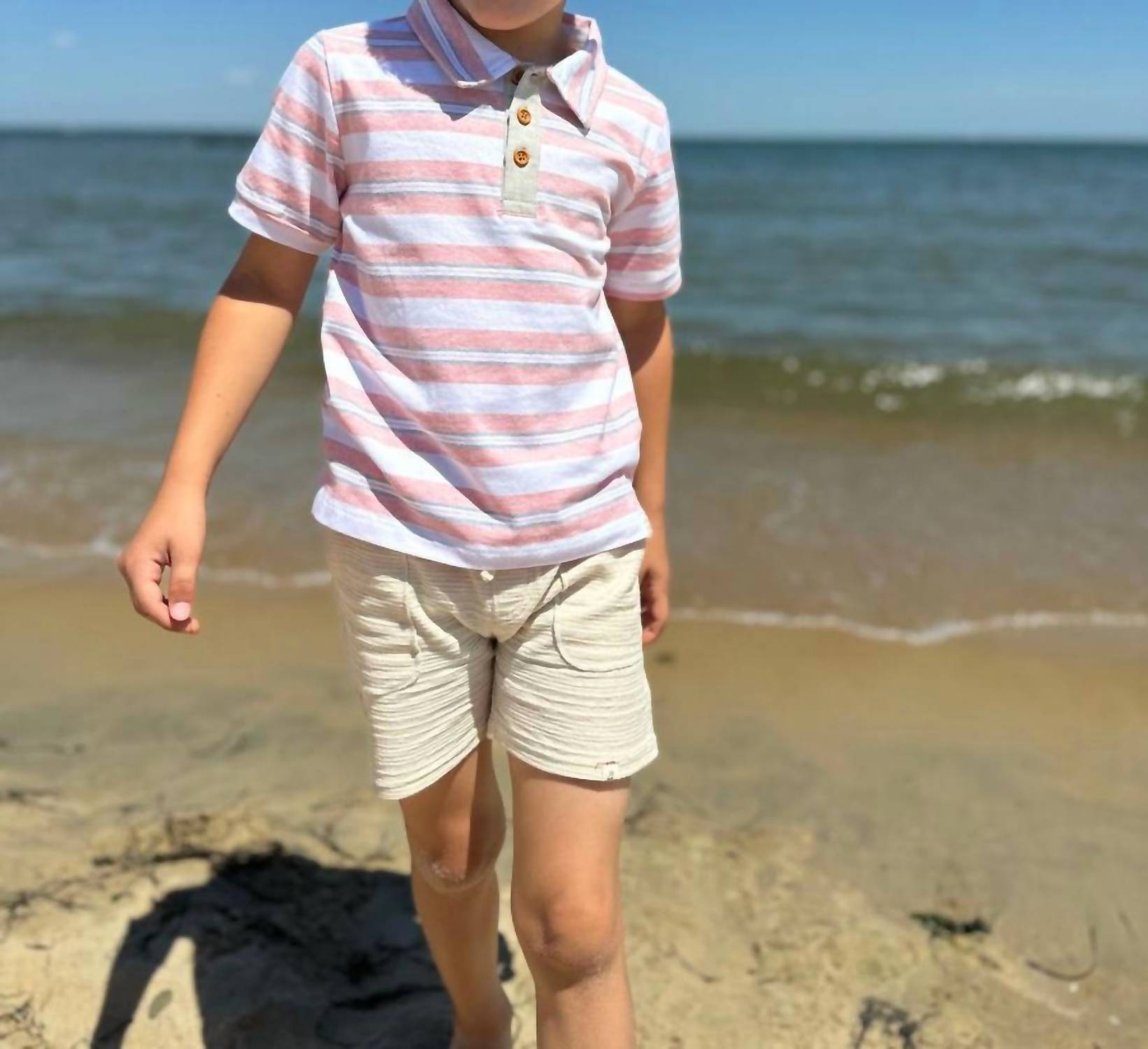 Me & Henry - Kid's Anchor Striped Polo