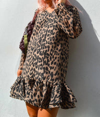 BAUM UND PFERDGARTEN Agnel Mini Dress in brown - women's dress