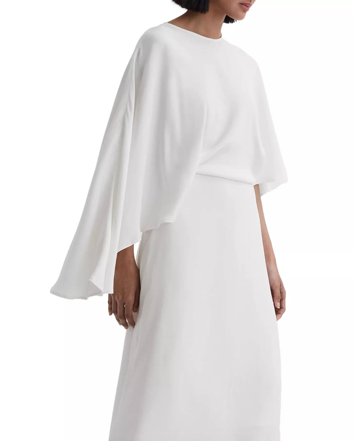 Reiss - Naomi Asymmetric Cape Maxi Dress