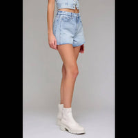 Hidden - Ava Side Insert Denim Shorts