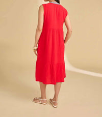Fdj - Cap Sleeve Tiered Midi Dress