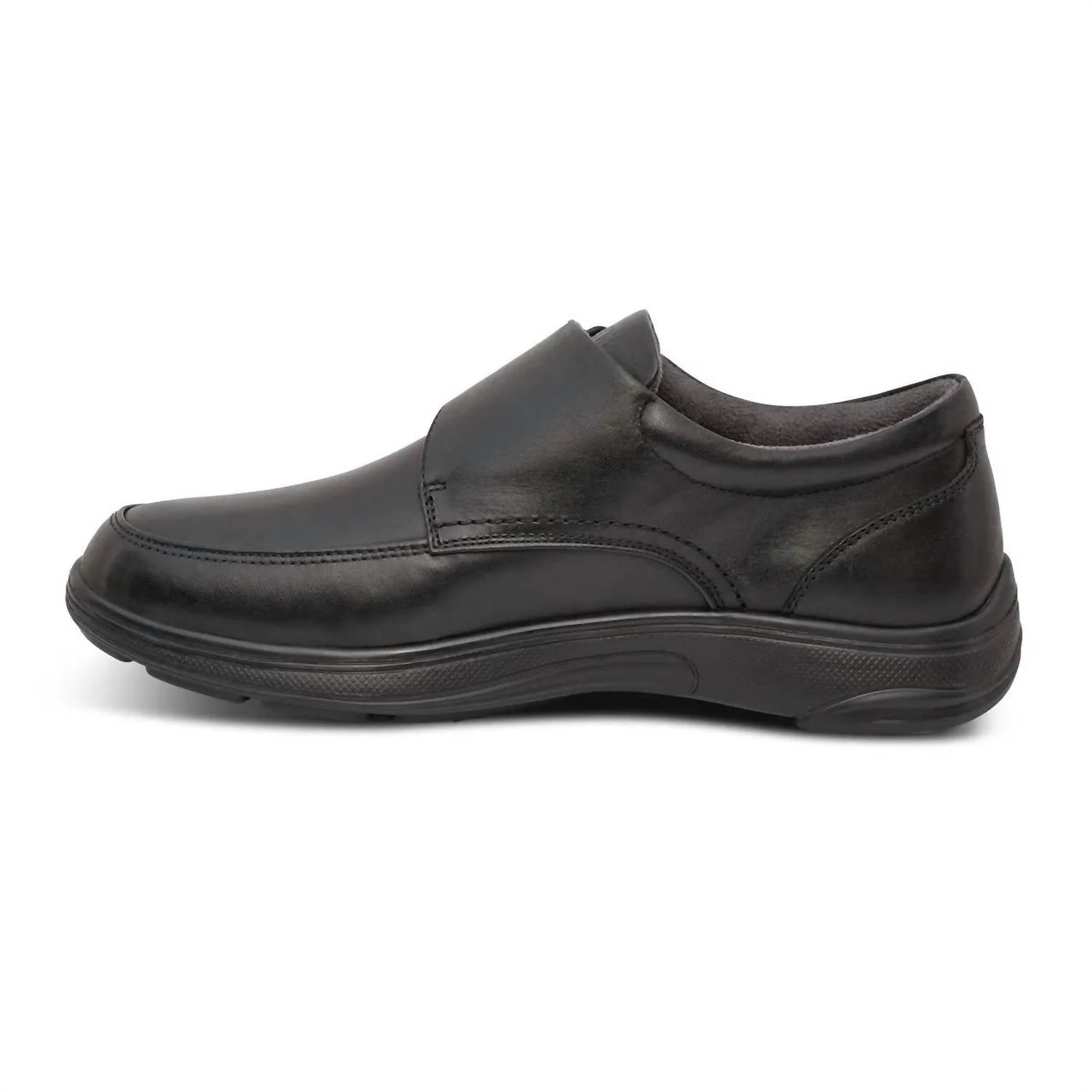 Anodyne Men's Casual Oxford Shoe in black - men's shoe - detail view