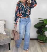 Hayden LA Cordelia Top in multi - women's long sleeve top - alternate view