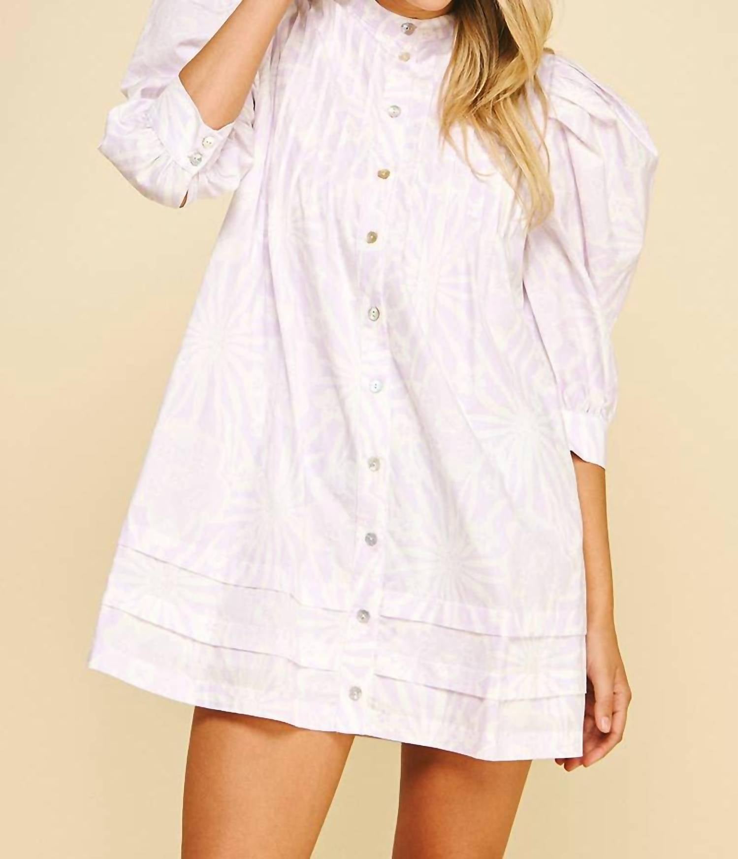 Pinch - Emily Floral Print Pintuck Mini Dress