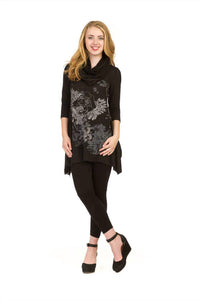 Papillon - Flower Print 3/4 Sleeve Tunic