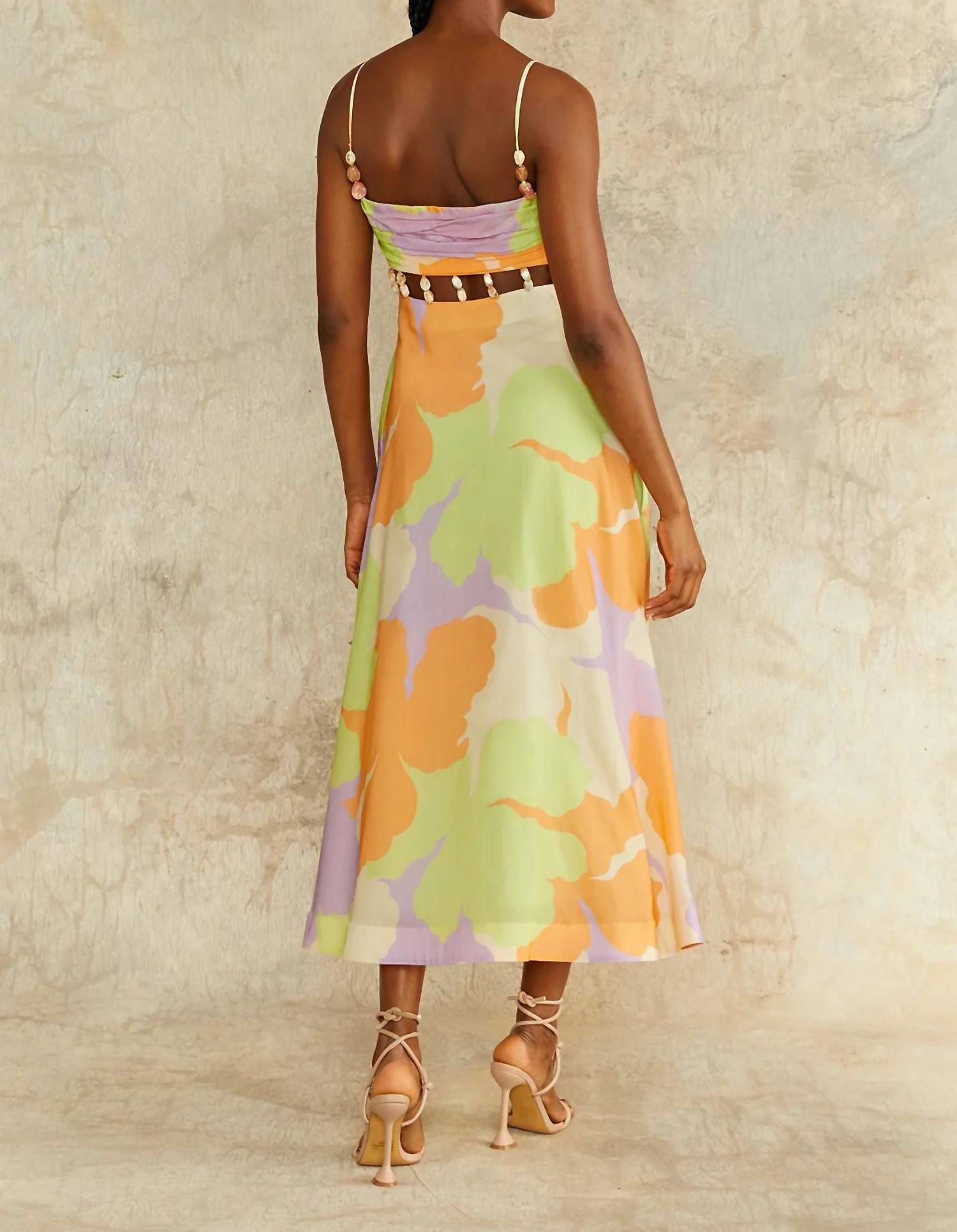 Amur - Women's Georgie Beaded Waist Midi Dress