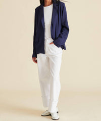 STEVE MADDEN Payton Solid Blazer in marine - women's jacket - alternate view