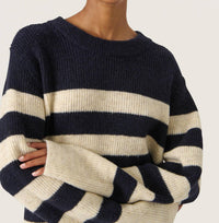 Soaked In Luxury - Selta Knitted Striped Pullover
