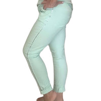 Made In Italy - Argento Side Studded Magic Pants