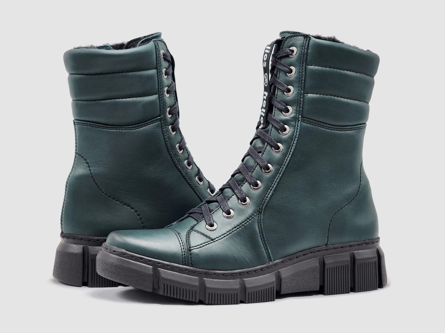 Helios - Women's Medusa Fur-lined Leather Boots