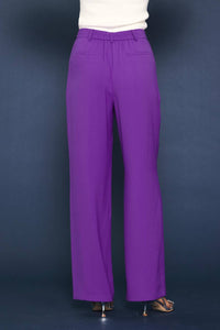 Skies Are Blue - Pintuck Wide Leg Trouser Pant