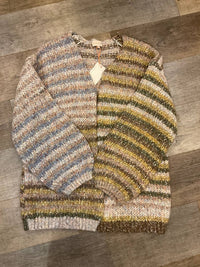 Skies Are Blue - Women's Striped Cardigan