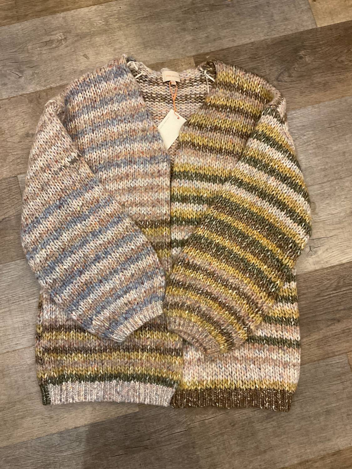 Skies Are Blue - Women's Striped Cardigan
