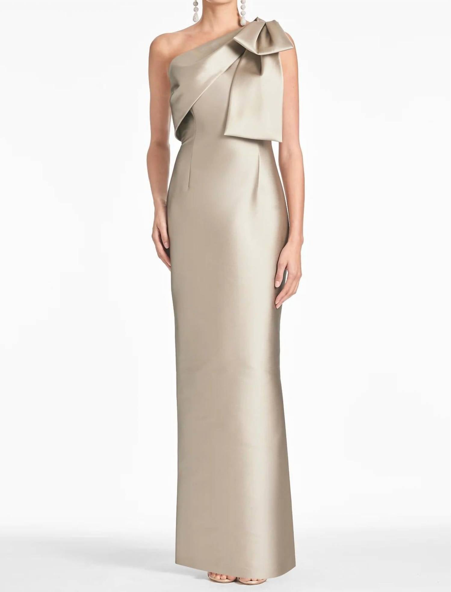 Sachin & Babi - One Shoulder Mikado Column Gown
