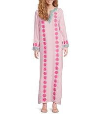 Sail To Sable - Embroidered Caftan Dress