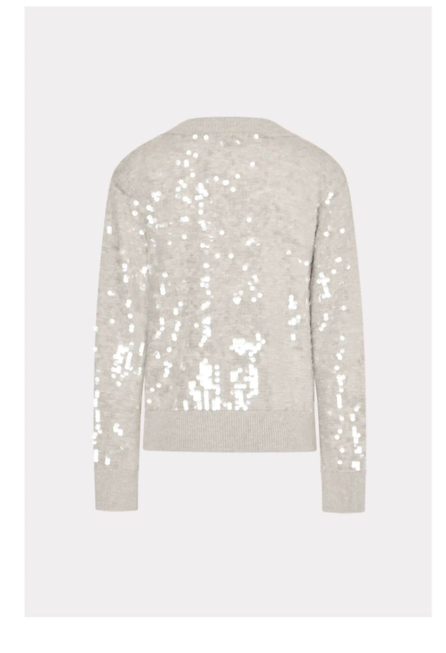 Milly - Ilaria Sequin Vneck Sweater Top