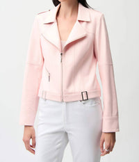 Joseph Ribkoff - Fira Faux Suede Decorative Buckles Jacket