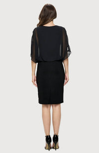 Last Tango - Chiffon Lattice Sleeve Dress