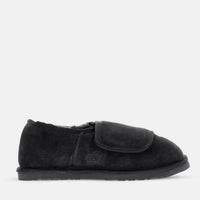 Lamo Women's Closed Toe Heel Wrap Bootie Wide Slipper in black - women's shoe