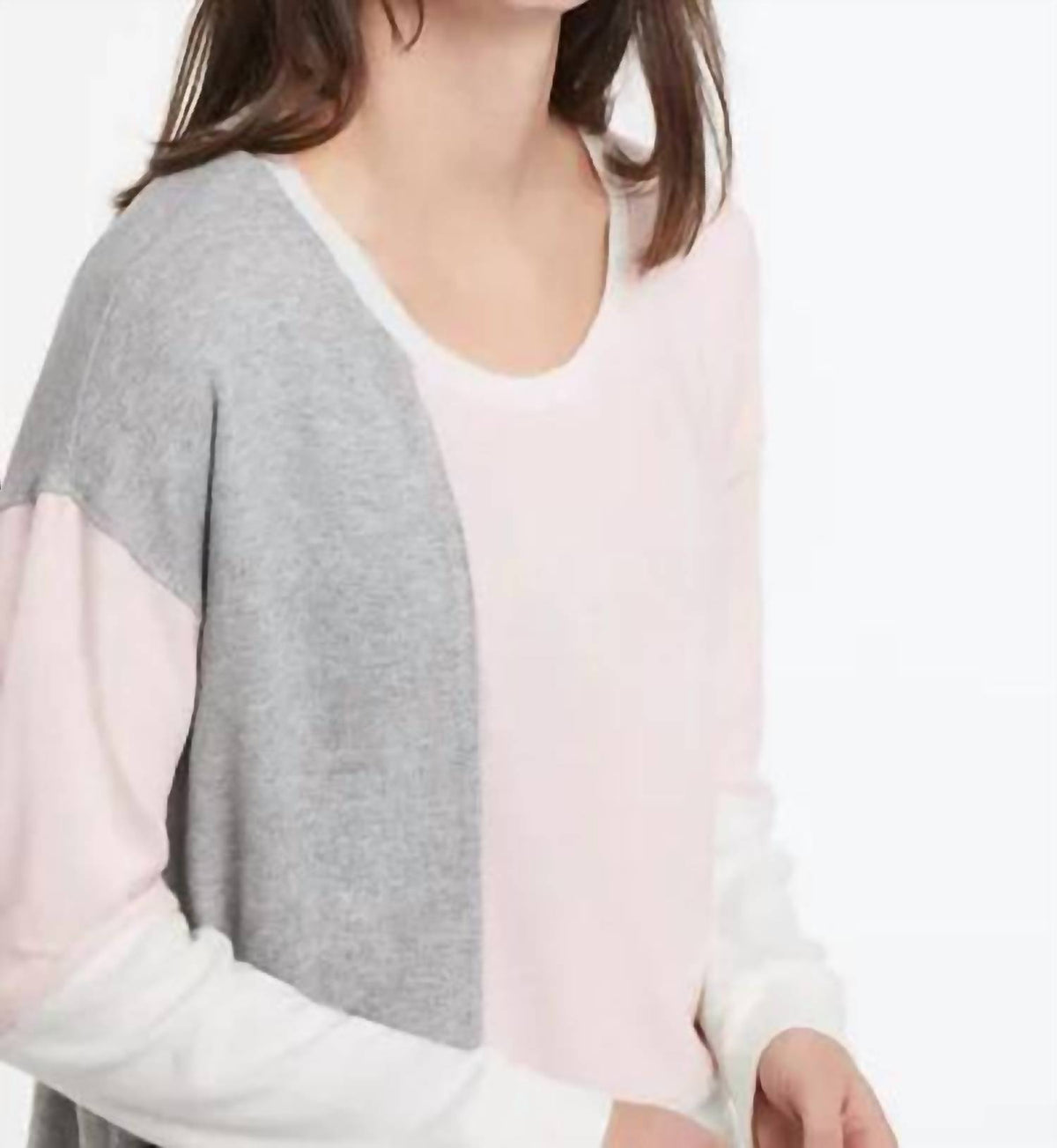 Tribal - Cora Color Block Boatneck Sweater