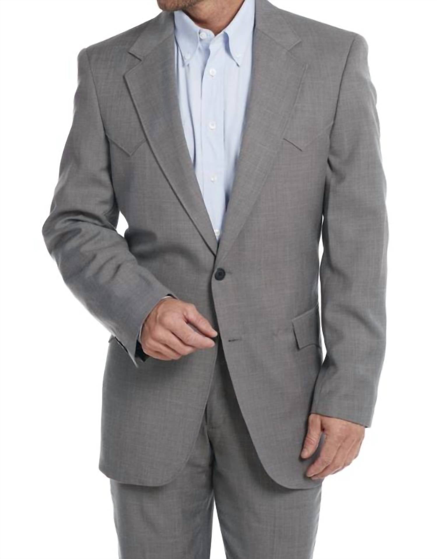 Circle S Men's Suit Jacket in steel grey - men's jacket