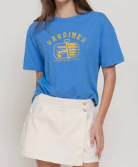 Active Basic - Short Sleeve Embroidered Crew Neck Top - Plus