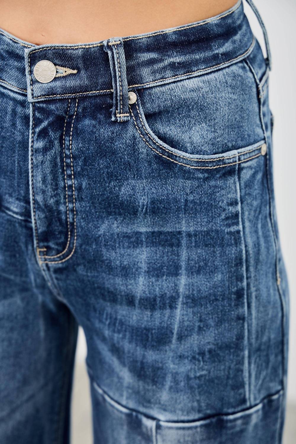 Saige Denim - Mid Rise Wide Leg Jeans