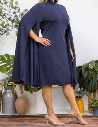 Karen Kane - Cape Sleeve Midi Dress