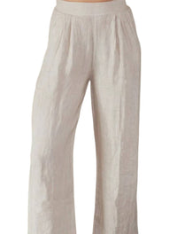 Venti6 Moonflower Trousers in natural linen - women's pants - detail view