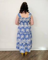 Aureum - Carmella Embroidered Tiered Midi Dress