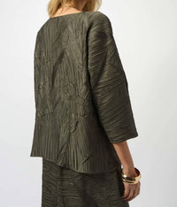 Joseph Ribkoff - Pleated Satin Boxy Top