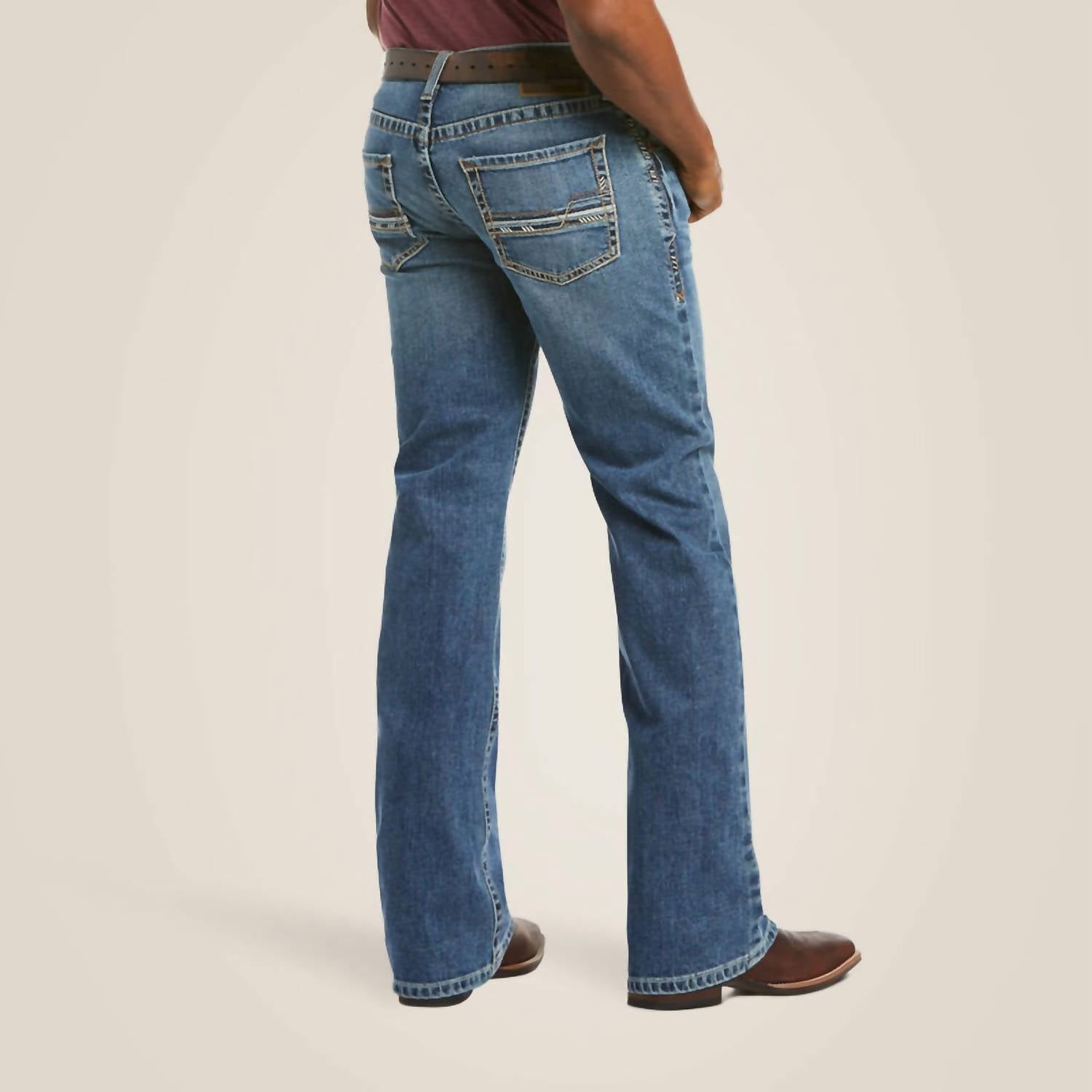 ARIAT M5 Straight Stillwell Straight Leg Jeans in fargo - men's jeans - detail view