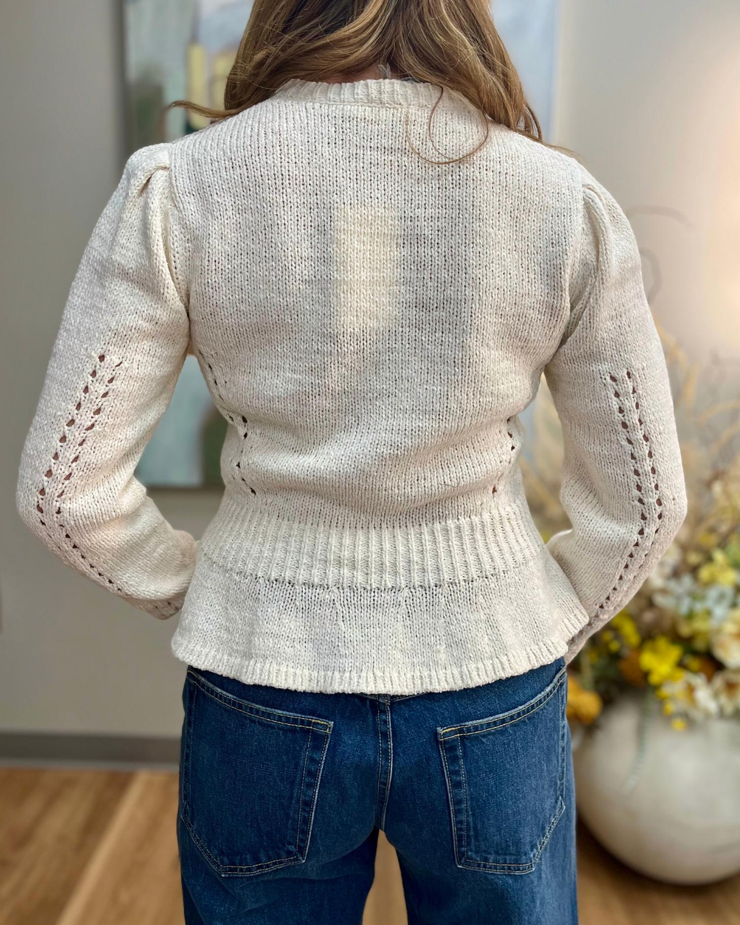 Ulla Johnson - Aurelie Long Sleeve Peplum Pullover