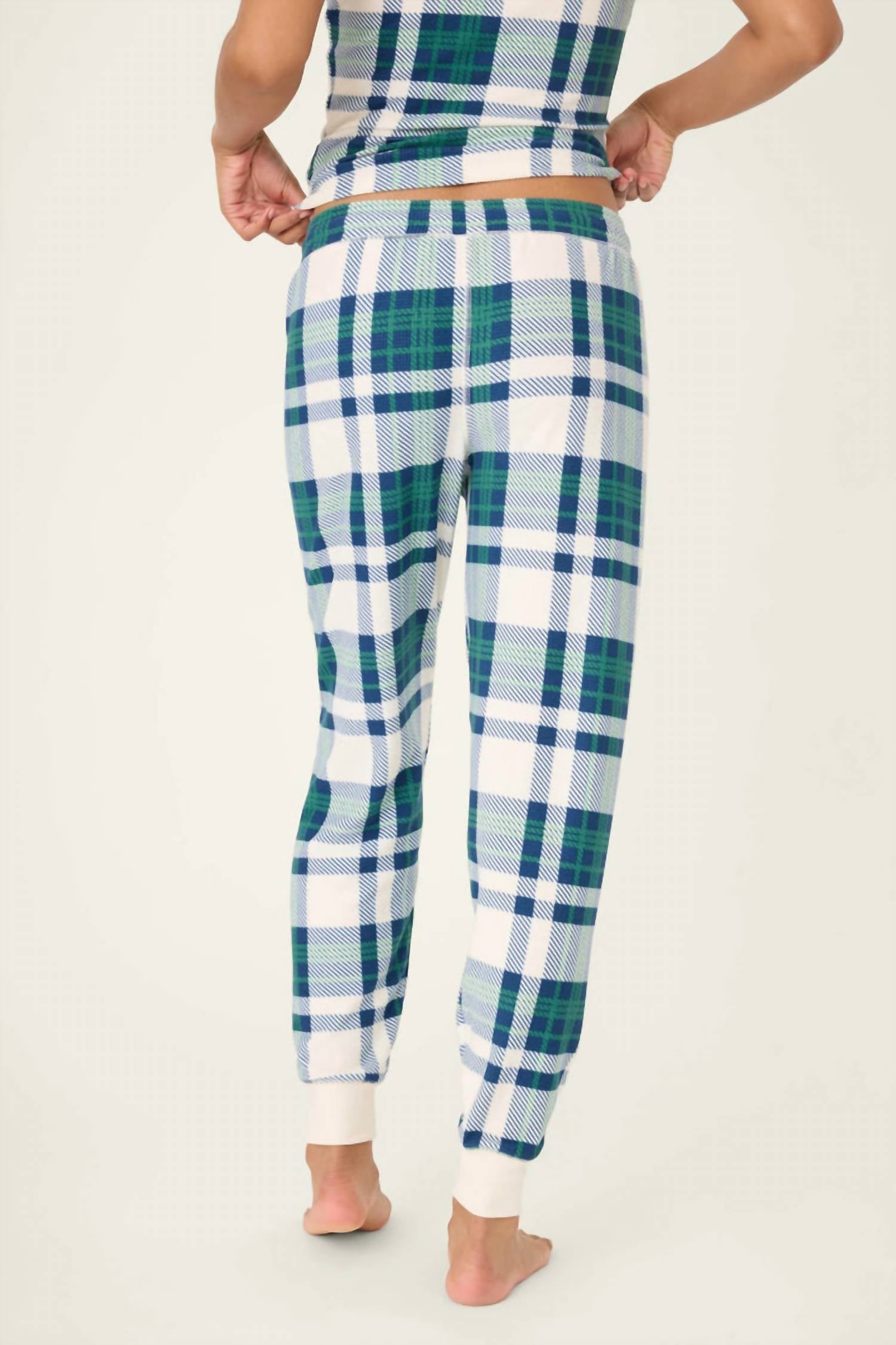 PJ Salvage Jammie Cozy Life Lounge Pant in natural - women's pants - detail view