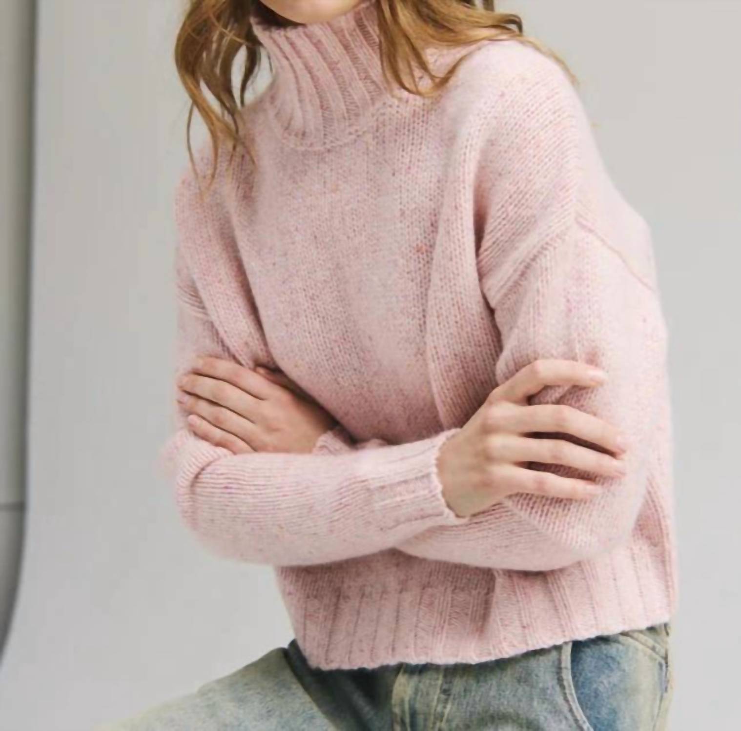 Autumn Cashmere - Women's Boxy Chunky Mock Sweater