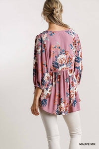 Umgee - Floral Babydoll Top