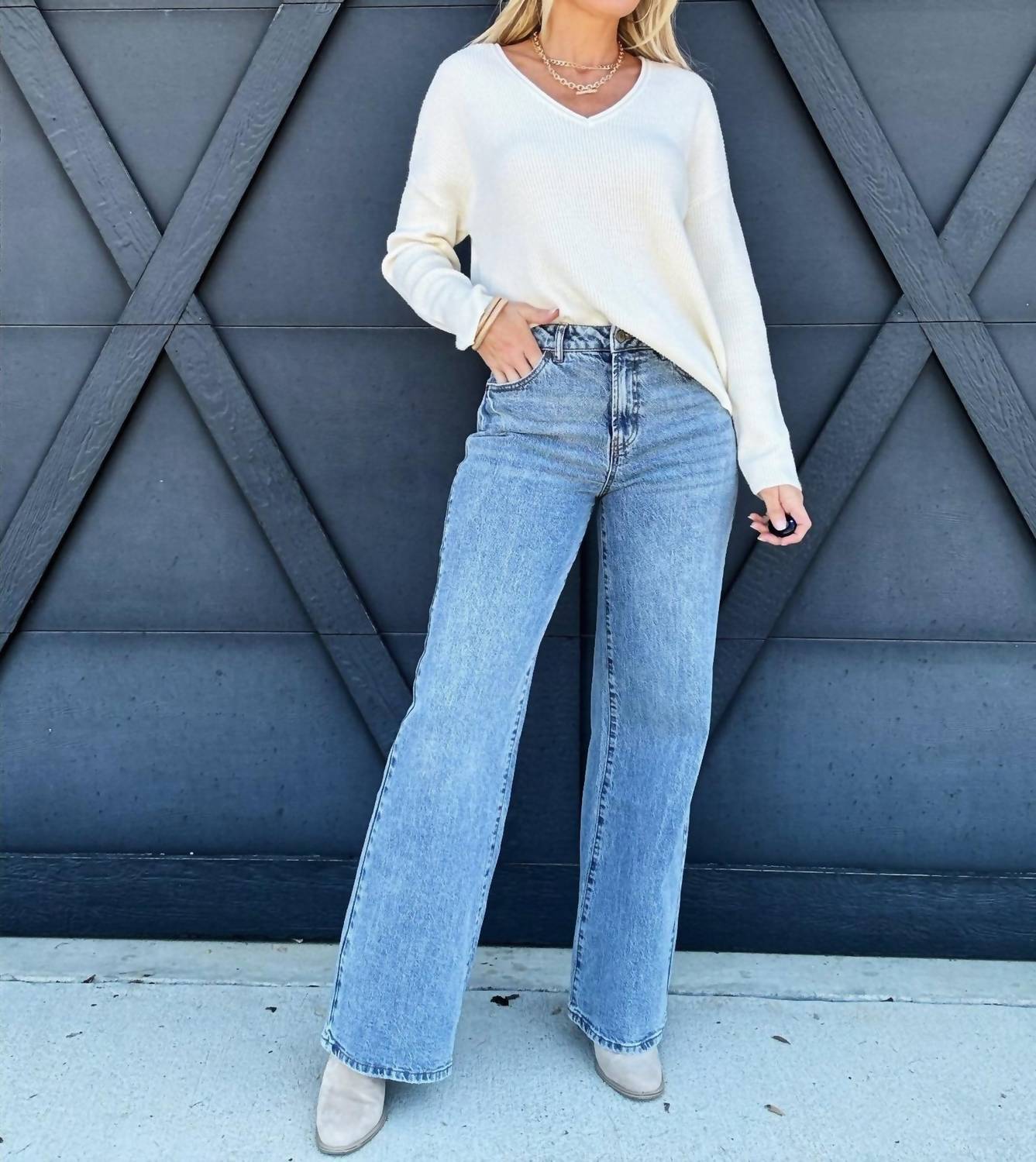 Habitual - Denver High Rise Wide Leg Jean